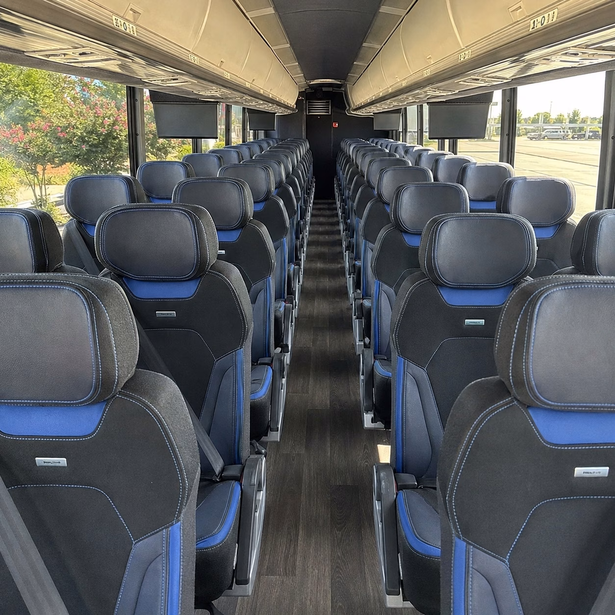 56 passenger charter bus interior