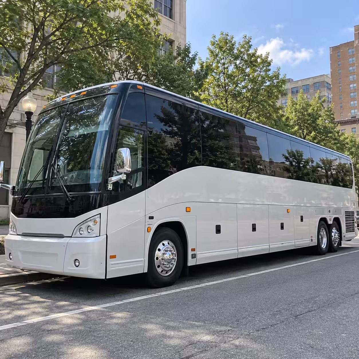 mobile shuttle buses for mysticks hockey at regions arena