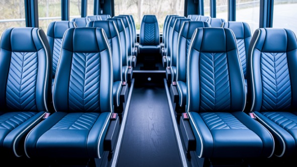 mobile 15 passenger minibus inside