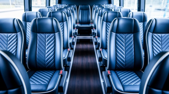 mobile 18 passenger minibus inside