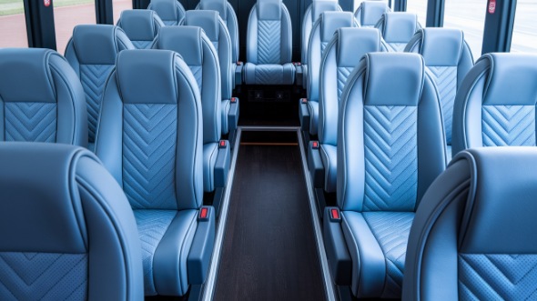 mobile 28 passenger minibus inside
