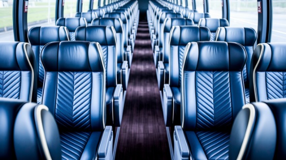 mobile 50 passenger charter bus inside
