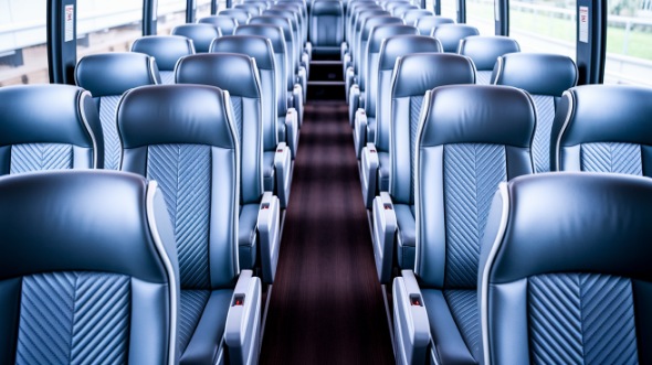 mobile 54 passenger charter bus interior
