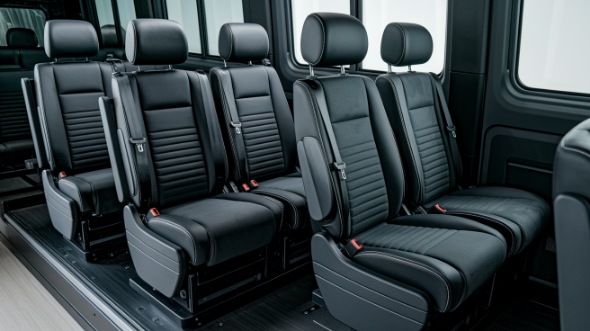 mobile sprinter van with driver inside